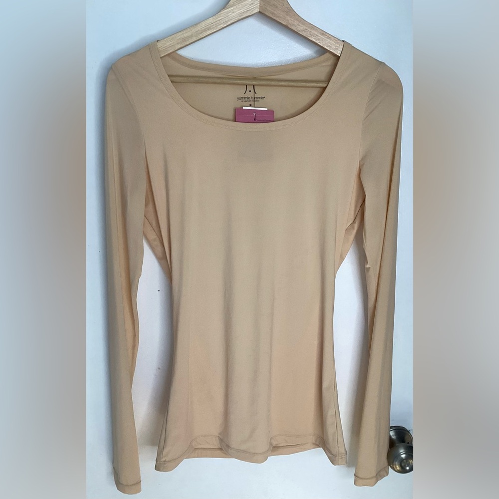 Chic Nude Long Sleeve Top